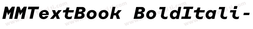 MMTextBook BoldItali字体转换